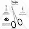 Nail Scissors Curved - Professional Stainless Steel Manicure, Grooming Scissors for eyebrow, Mustache, Nose Hair, Eyelash, Dry Skin - Cuticle Scissors with Rubber Inserts view 2