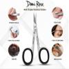 Nail Scissors Curved - Professional Stainless Steel Manicure, Grooming Scissors for eyebrow, Mustache, Nose Hair, Eyelash, Dry Skin - Cuticle Scissors with Rubber Inserts view 3