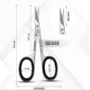 Nail Scissors Curved - Professional Stainless Steel Manicure, Grooming Scissors for eyebrow, Mustache, Nose Hair, Eyelash, Dry Skin - Cuticle Scissors with Rubber Inserts view 4