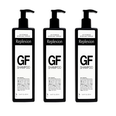Replexion Hair Growth Shampoo (3x250ml) Revitalizes Scalp, Strengthens Roots, and Promotes Thicker, Healthier Hair with Botanical Growth Factors Reduces Hair Loss and Restores Vitality