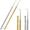 2 in 1 Lash Lift Tool Kit,2 Pieces Stainless Steel Lash Lift and Tint Kit Professional Lash Lift Supplies Metal Lash Lift Rods Eyelash Separator Tool with Separating Comb (Gold & Silver) view 1