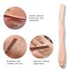 Brandluxe Dermaplaning Tool for Face, Eyebrow Shaping, Hair Removal and Exfoliation. Eco-friendly design. Includes 3 Swedish stainless steel blades in RoseGold (Starter Kit) view 3