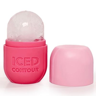 Iced Contour Ice Roller for Face, Ice Face Roller for Eyes, Neck and Cold Therapy for Injuries. Ice Mold for Face Massager, Skin Care. Remove Fine Lines, Shrink Pores, Reduce Acne (Pink)