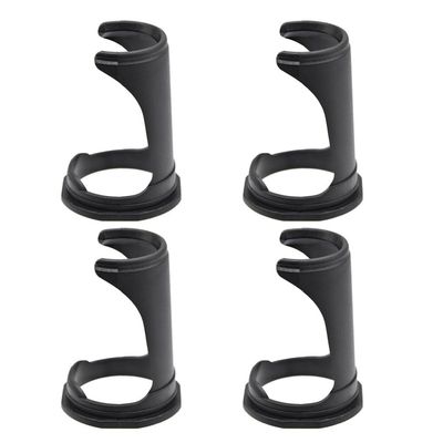 4Pcs Black Shaving Brush Stand Holder Set for Men's Grooming Non-Slip Base for Organized Storage and Easy Access
