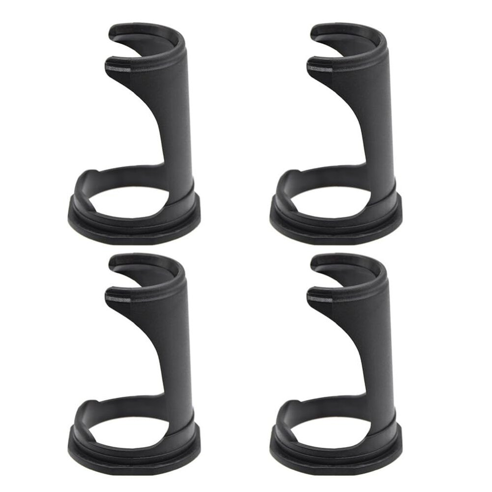 4Pcs Black Shaving Brush Stand Holder Set for Men's Grooming Non-Slip Base for Organized Storage and Easy Access