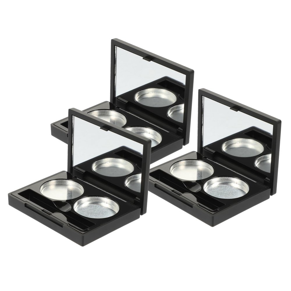 CIMAXIC 3sets Refillable Eyeshadow Cases for Makeup Design for Easy Organization for Travel and Diy Cosmetics Cases Round Aluminum Pans
