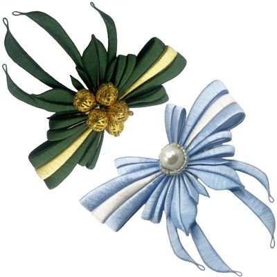 2 Pcs Chanhua Handmade Hair Clips Bow Hair Accessories Handmade Bow Hair Clips make great holiday gifts for women and children