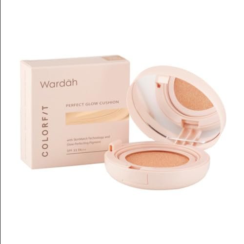 Wardah Colorfit Perfect Glow Cushion (33W Olive Beige), 12 gram