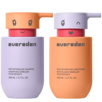 Evereden Happy Hair Duo Kids Shampoo and Conditioner Set - Clean, Vegan, & Tear-Free - Detangles, Strengthens, & Smooths All Hair Types