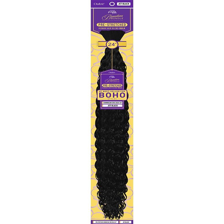 Outre Purple Pack Brazilian - Prestretched Dominican Curl Bulk 24" (C1B/30)