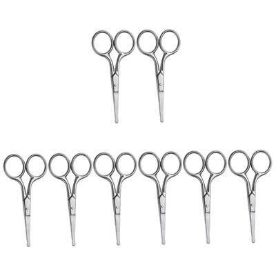 Beaupretty 8pcs Nose Hair Scissors Eyebrow Trimmer Stainless Steel Painless Hair Removal Tools for Men Women