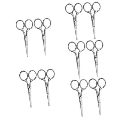 Beavorty 10pcs Stainless Steel Nose Hair Scissors Eyebrow Trimmer for Women Brow Scissors