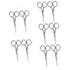 Beavorty 10pcs Stainless Steel Nose Hair Scissors Eyebrow Trimmer for Women Brow Scissors view 1