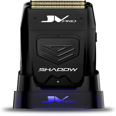 JV PRO Shadow Premium Electric Shaver with Precision Cutting Technology - Cordless Gold Titanium Foil Shaver for Smooth, Close Shaves  Rechargeable 11,000 RPM High Torque Motor