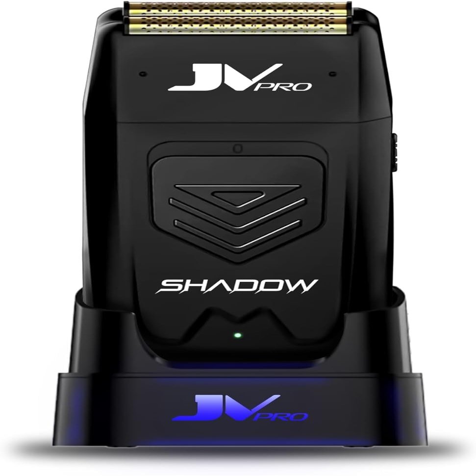 JV PRO Shadow Premium Electric Shaver with Precision Cutting Technology - Cordless Gold Titanium Foil Shaver for Smooth, Close Shaves  Rechargeable 11,000 RPM High Torque Motor