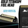 JV PRO Shadow Premium Electric Shaver with Precision Cutting Technology - Cordless Gold Titanium Foil Shaver for Smooth, Close Shaves  Rechargeable 11,000 RPM High Torque Motor view 2