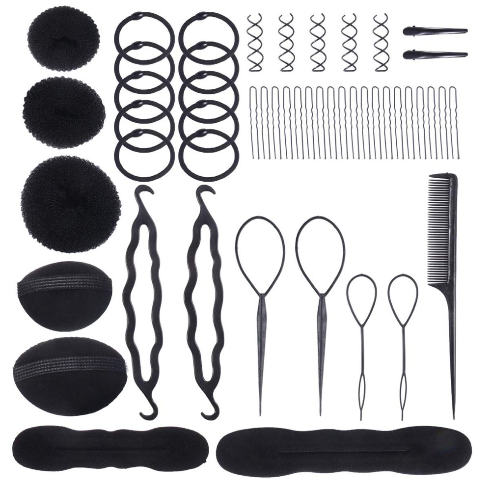 Beaupretty 71pcs Hair Styling Tools Set Hair Braiding Bun Maker Kit for Cosmetology Schools and Home Use