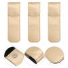 3pcs Protective Case Eyelash for False Lashes Lash Kit Leather Kit Pu Leather Covers Eyelash Grafting Tweezer Cover Pu Sleeve Golden view 2