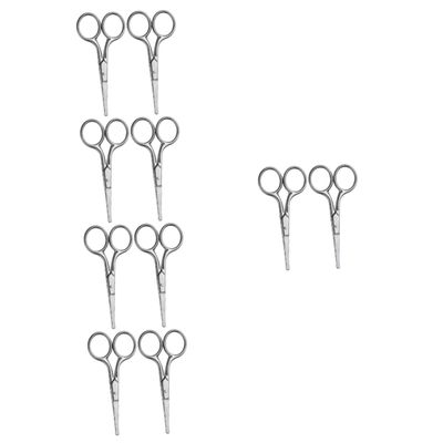 FRCOLOR 10pcs Nose Hair Removal Scissors Eyebrow Trimmer Women Beauty Scissors