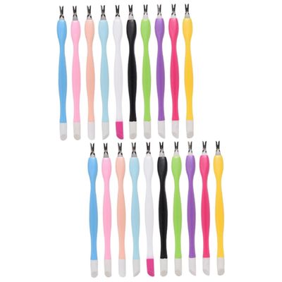 Beaupretty 30pcs Portable Cuticle Remover for Nail Care Dual- Dead Skin Forks Barb Removers for Home Pedicure Simple Nail Art Tool
