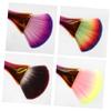 Beavorty 2pcs Goth Makeup Brushes Makeup Brush Blending Fan Electroplate Powder for Facials Home Use view 3