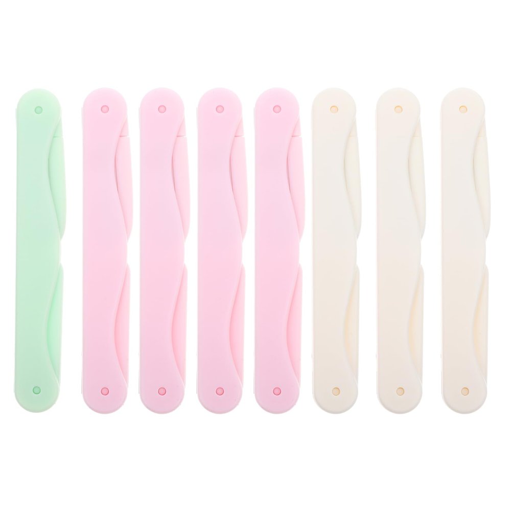 FOMIYES Eyebrow Trimmer Trimmer Set 8pcs Safety with Comb for Stainless Steel Abs