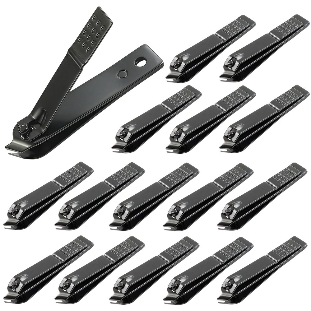 AVERZELLA 60-Pack Slanted Edge Nail Clippers Bulk, Angled Toe Nail Clippers Pack Cuticle Nail Cutters Clippers Fingernail Clippers Slanted for Women Men Seniors Homeless Care (Black)