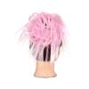 Messy Hair Bun Tousled Updo Messy Bun Hair Piece Straight Curly Mix Ponytail Extensions Fake Synthetic Elastic Band Scrunchies Hairpiece for Women Girls Bun Hair Piece for Women(Q17 Light Pink) view 1