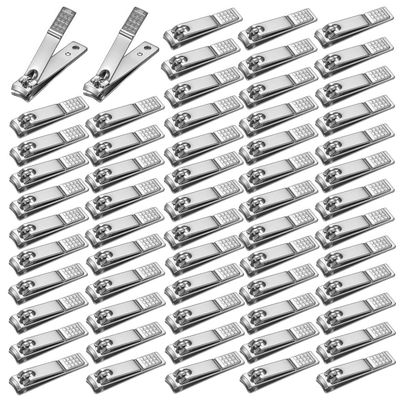 AVERZELLA 60 Pcs Stainless Steel Nail Clippers & Toenail Clippers for Men and Women, Nail Clipper Set Fingernail Clipper Bulk for Toenail and Finger Nails for Home, Travel or Bulk Use (Silver)