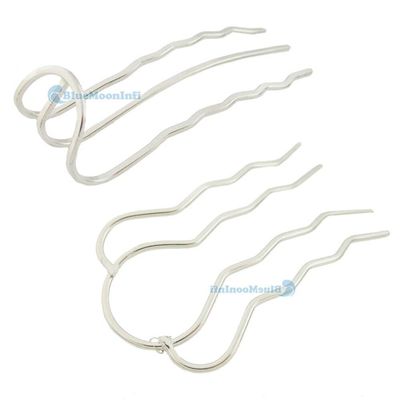 5 pcs/Lot 80MM 88mm Hair Clips Hair plug hair fork Bob Bows - (Color: B 80x50mm)