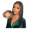 IDeben Glue-free hair, wig, straight 13x4, HD lace front human hair, wig for women (Color : 5x5 Glueless wig, Size : 180 DENSITY_16INCHES) view 2