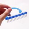 Beavorty 4pcs Stiff Bristle Fingernail and Toenail Brush for Cleaning Nail Scrub Brushes for Easy Dust and Debris Removal Compact and Lightweight Design Blue view 4