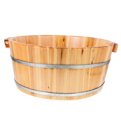 Toddmomy Foot Wash Japanese Bath Bucket Spa Treatment Bucket Washing Portable Water Foot Soak Bath Tub Foot Bath Barrel Foot Bath with Heat Solid Soaking Tub Child Pedicure Wooden