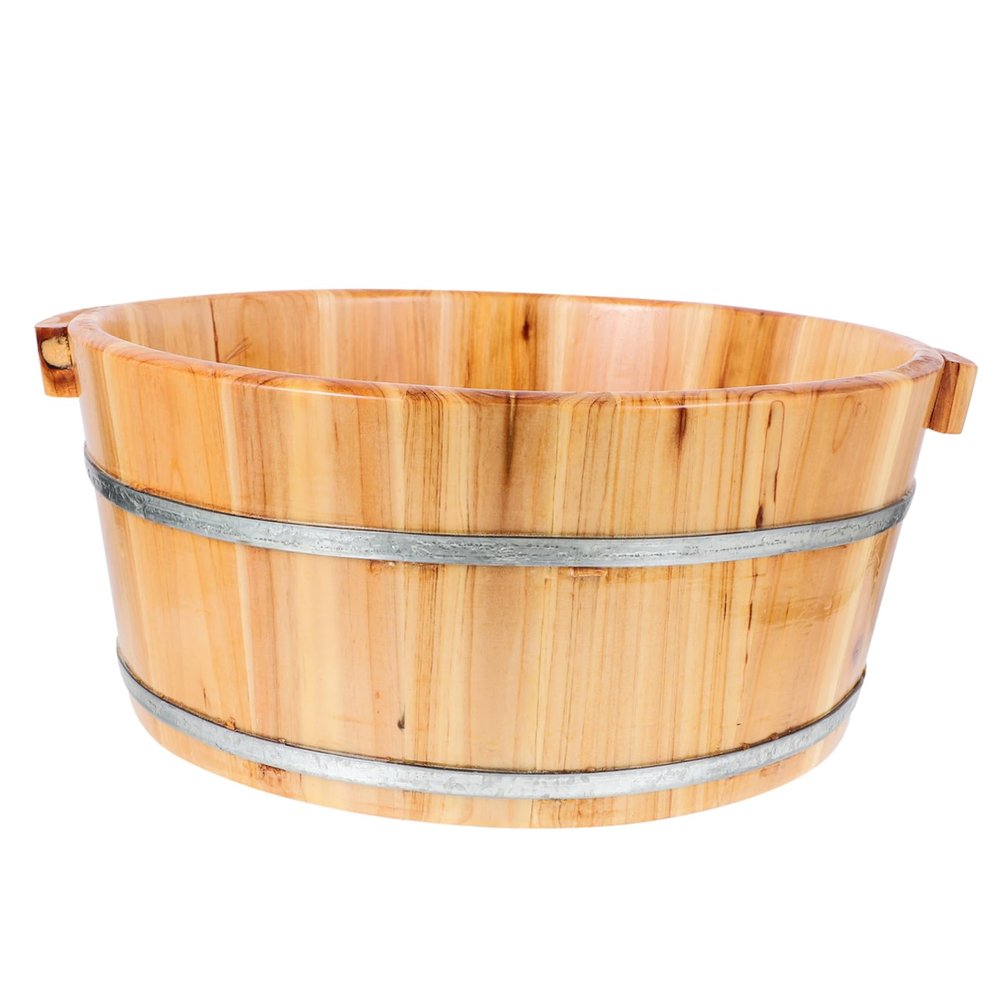 Toddmomy Foot Wash Japanese Bath Bucket Spa Treatment Bucket Washing Portable Water Foot Soak Bath Tub Foot Bath Barrel Foot Bath with Heat Solid Soaking Tub Child Pedicure Wooden