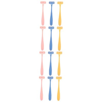 FRCOLOR 12pcs Women Manual Body Hair Trimmer Shavers for Armpit Leg Hair Removal Skin-friendly for Wet Shaving Shower