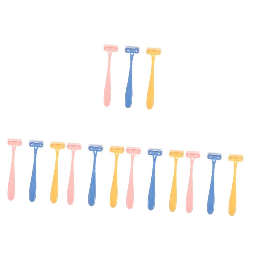 FRCOLOR 15pcs Manual Body Hair Shaver for Women Portable Hair Removal Tool for Smooth Shaving Lightweight Design
