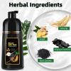 Black Hair Dye Shampoo 3 in 1 for Gray Coverag Color Shampoo for Women/Men Instant Herbal Semi Permanent champu para canas view 4