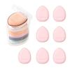7Pcs Pink Finger Puff, Mini Makeup Sponge Puff Strap Soft Body Cosmetic Foundation Pressed Pad Concealer Eye Wet Dry Makeup Tool Makeup Blenders and Sponges Cosmetic Beauty Makeup Tools view 1
