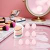 7Pcs Pink Finger Puff, Mini Makeup Sponge Puff Strap Soft Body Cosmetic Foundation Pressed Pad Concealer Eye Wet Dry Makeup Tool Makeup Blenders and Sponges Cosmetic Beauty Makeup Tools view 3