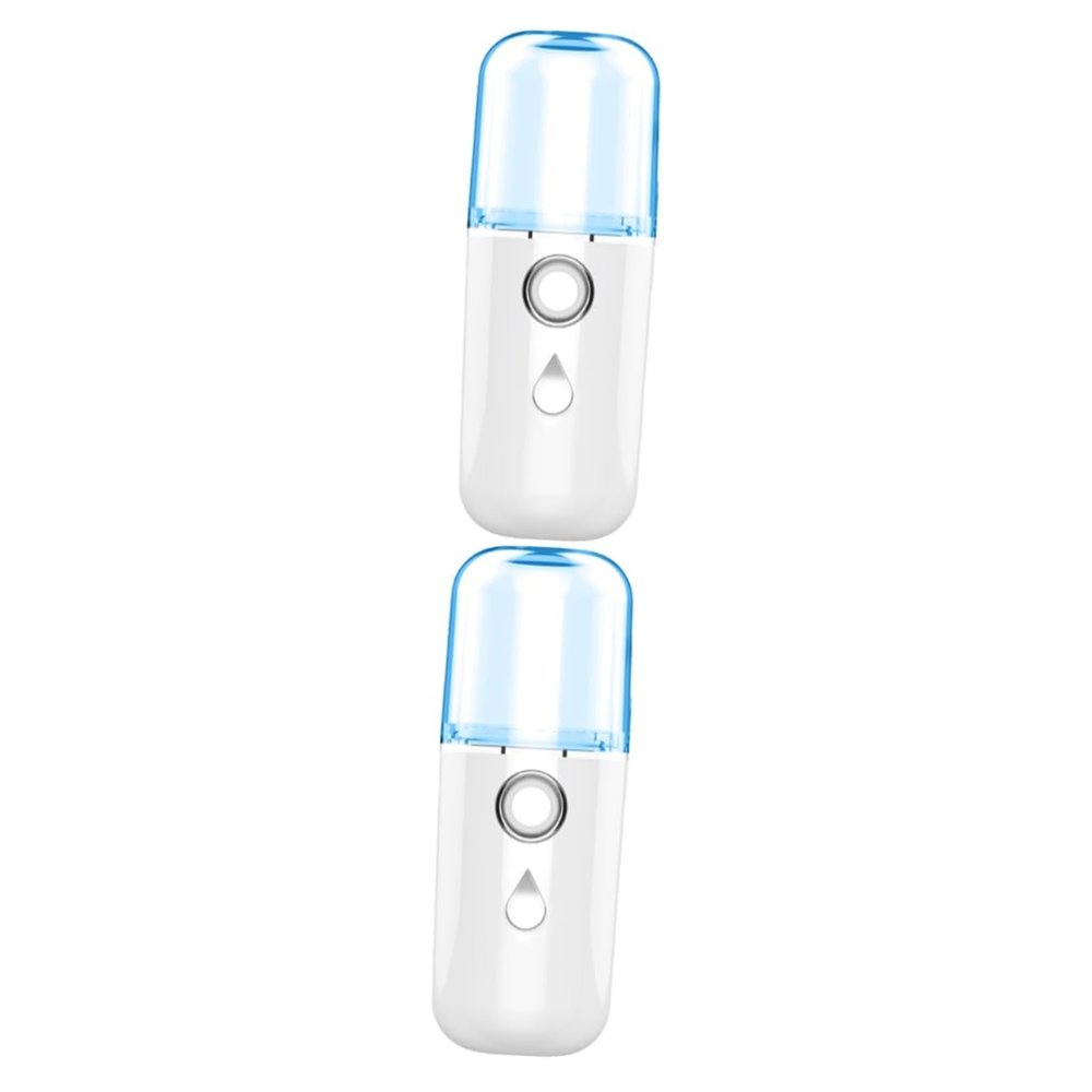 FOMIYES 2pcs USB Charged Portable Facial Mister Nano Mist Spray Moisturizer Humidifier for Face Random Style