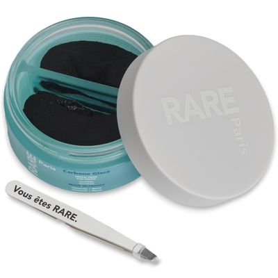 RARE Paris - Carbone Glac - Purifying Carbon Black Under Eye Patches - Cleanses & Tightens - With Hamamelis & Mallow - Purifying, Firming & Revitalizing - Multi-Active Serum Formula - 30 Pairs