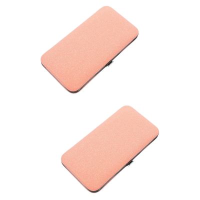 FOMIYES 2pcs Box Professional Lash Tweezer Holder Case Portable Makeup Box Travel Tweezer Storage Pink