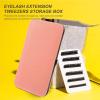 FOMIYES 2pcs Box Professional Lash Tweezer Holder Case Portable Makeup Box Travel Tweezer Storage Pink view 4