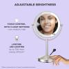 Conair Lighted Makeup Mirror, Double-Sided LED Vanity Mirror with 1X/10X Magnification, 3 Light Settings, 3 Modes, 360 Rotation, Satin Nickel Finish view 2