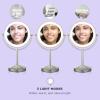 Conair Lighted Makeup Mirror, Double-Sided LED Vanity Mirror with 1X/10X Magnification, 3 Light Settings, 3 Modes, 360 Rotation, Satin Nickel Finish view 3