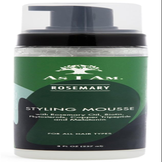 As I Am Rosemary Styling Mousse 8 Fl Oz (237 ml) - with Biotin & Saw Palmetto