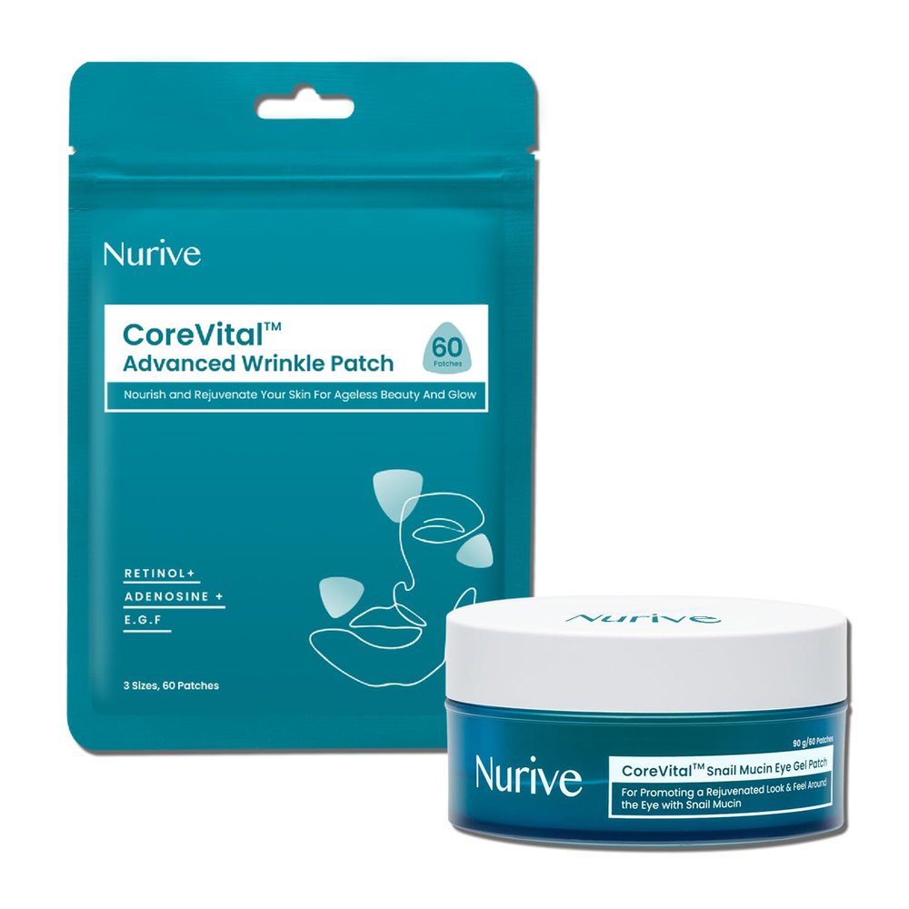 Nurive's Timeless Beauty Wrinkle-Care Duo Pack | Helps Minimize Forehead Lines, Frown Lines, Under Eye Bags, Dark Circles