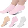 3 Pairs of Silicone Moisturizing Socks for Dry Cracked Feet, Softening Rough Skin, Anti-Slip - Ideal for Women, Calluses, Foot Care After Pedicure, High Elasticity, Spa Gel Socks view 1