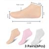 3 Pairs of Silicone Moisturizing Socks for Dry Cracked Feet, Softening Rough Skin, Anti-Slip - Ideal for Women, Calluses, Foot Care After Pedicure, High Elasticity, Spa Gel Socks view 3