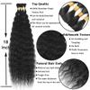AIVICO Super Wave Bulk Human Hair 100% Unprocessed Brazilian Virgin Human Hair Extensions Bundles for Braiding Hair Wet and Wave Micro Human Hair(1Pack-4PCS, 18inch Natural Black) view 3